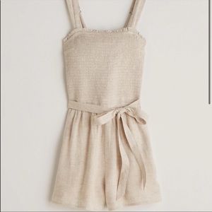 Abercrombie wide strap linen Romper S
